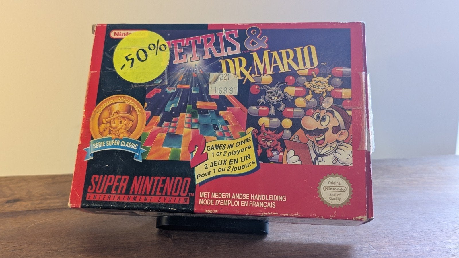Tetris & Dr. Mario SNES - Pal - CIB, Puzzel en Educatief, Gebruikt, 2 spelers, Eén computer