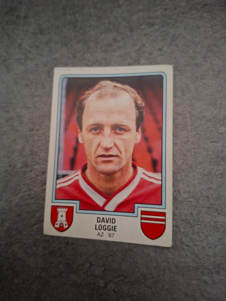 Panini sticker Voetbal 86. Speler David Loggie AZ '67., Verzenden, Zo goed als nieuw, Sticker