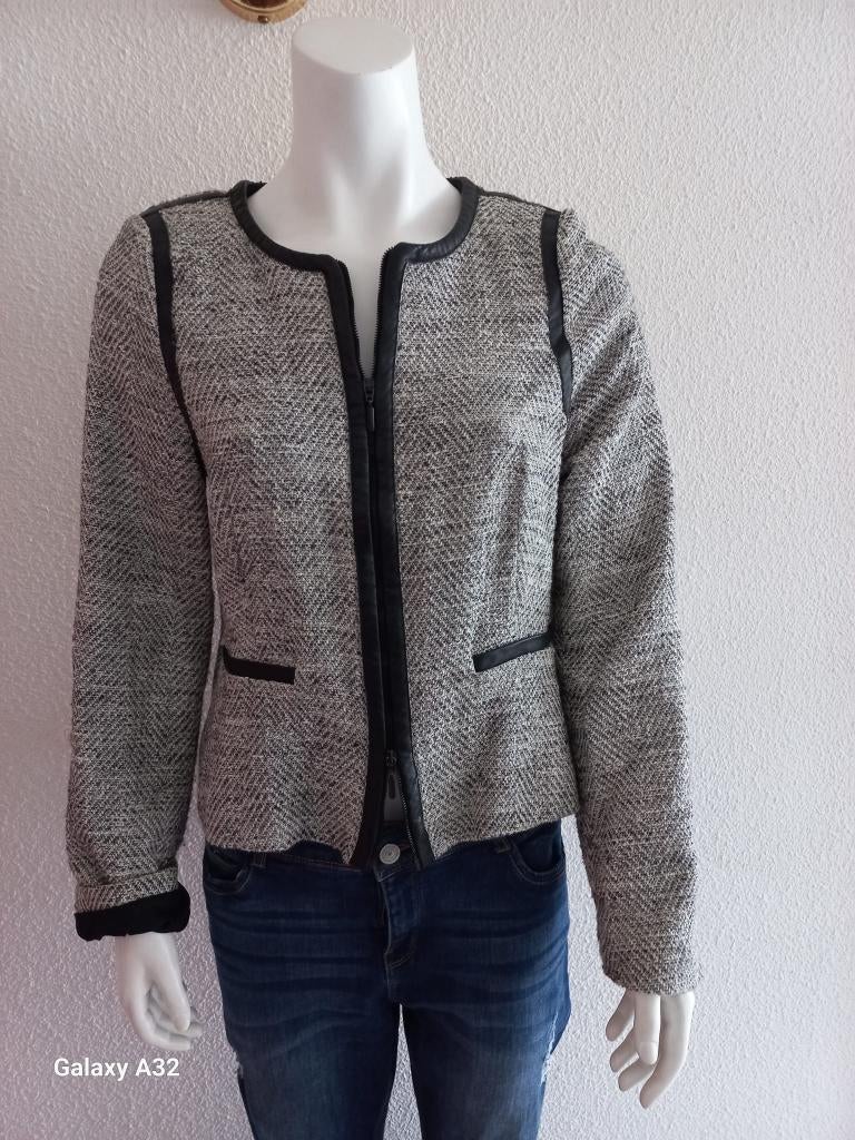 Grijs jasje met zilverdraad van Expresso, maat 42, Kleding | Dames, Expresso, Maat 42/44 (L), Ophalen of Verzenden, Zo goed als nieuw