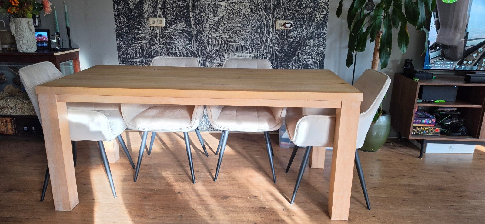 Eettafel 180x79x79 cm - Zo goed als nieuw, Ophalen, 50 tot 100 cm, Zo goed als nieuw, 150 tot 200 cm