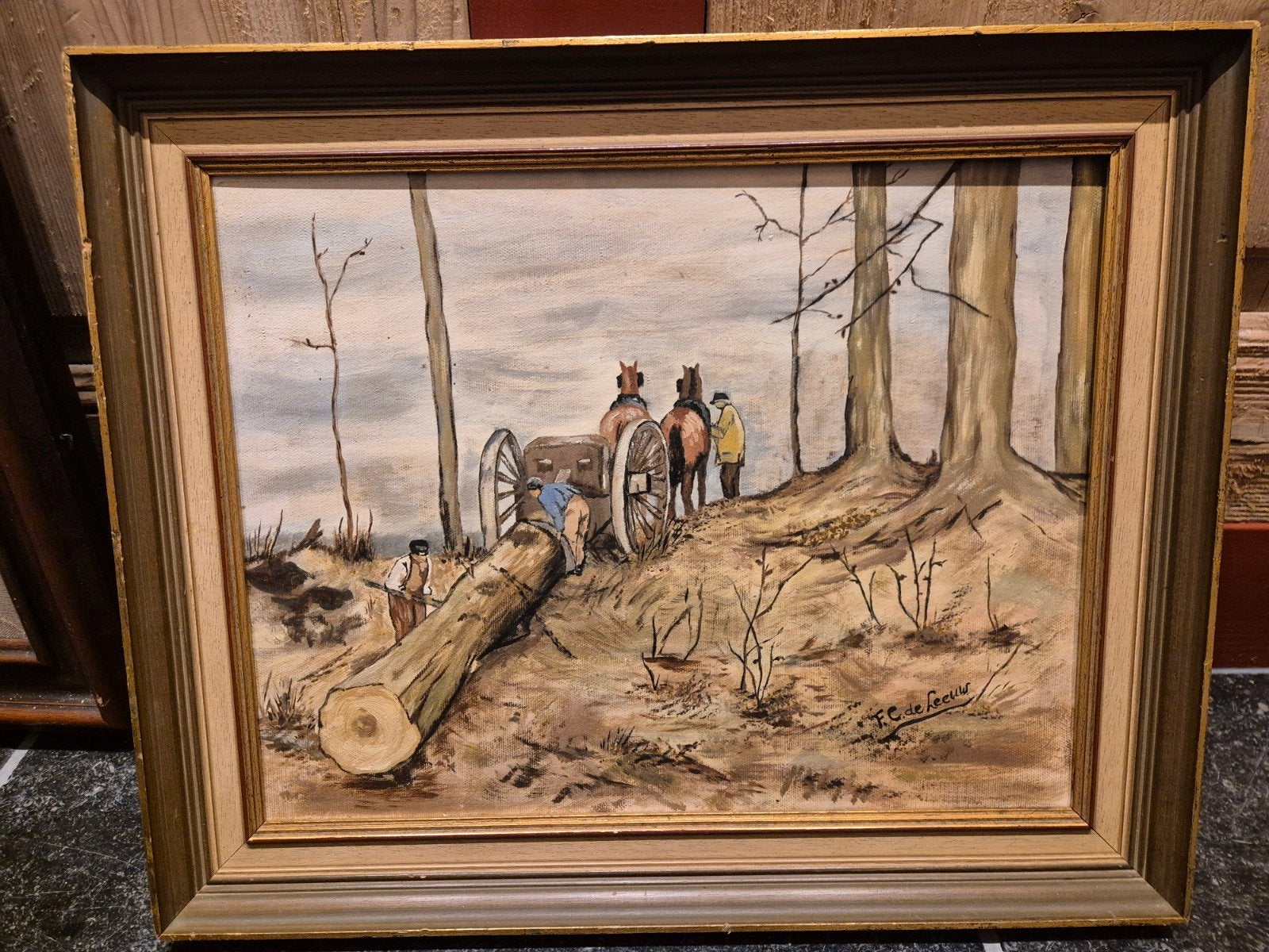 Vintage schilderij, Antiek en Kunst, Ophalen of Verzenden