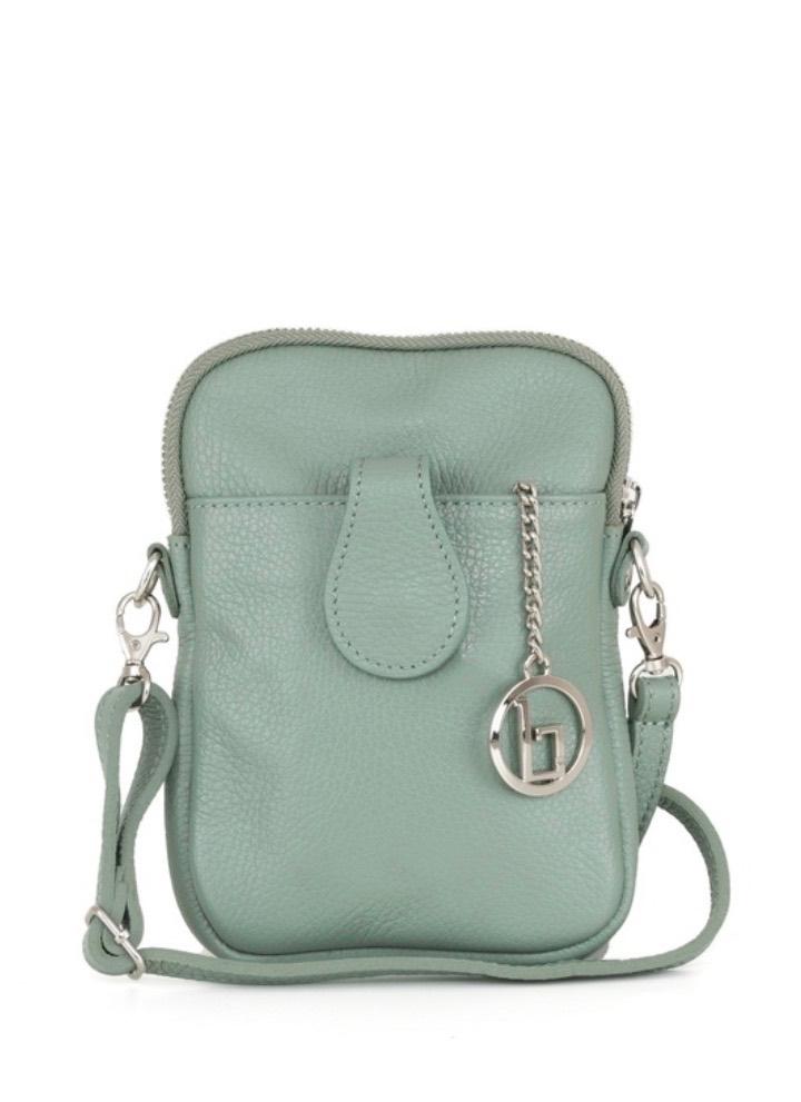 NIEUW: telefoontas / kleine tas / heuptas echt leer groen, Verzenden, Nieuw, Groen, Overige typen