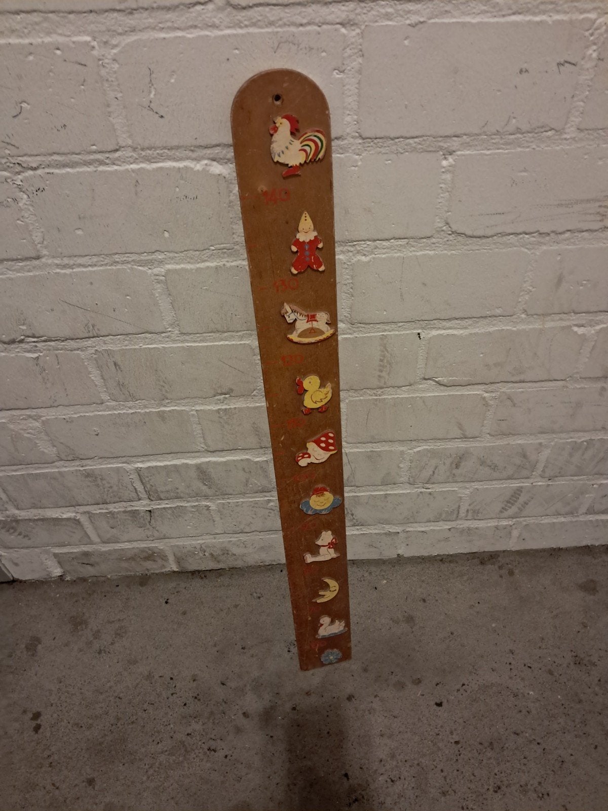 Vintage houten groeimeter voor kinderen, gratis af te halen, Ophalen, Gebruikt