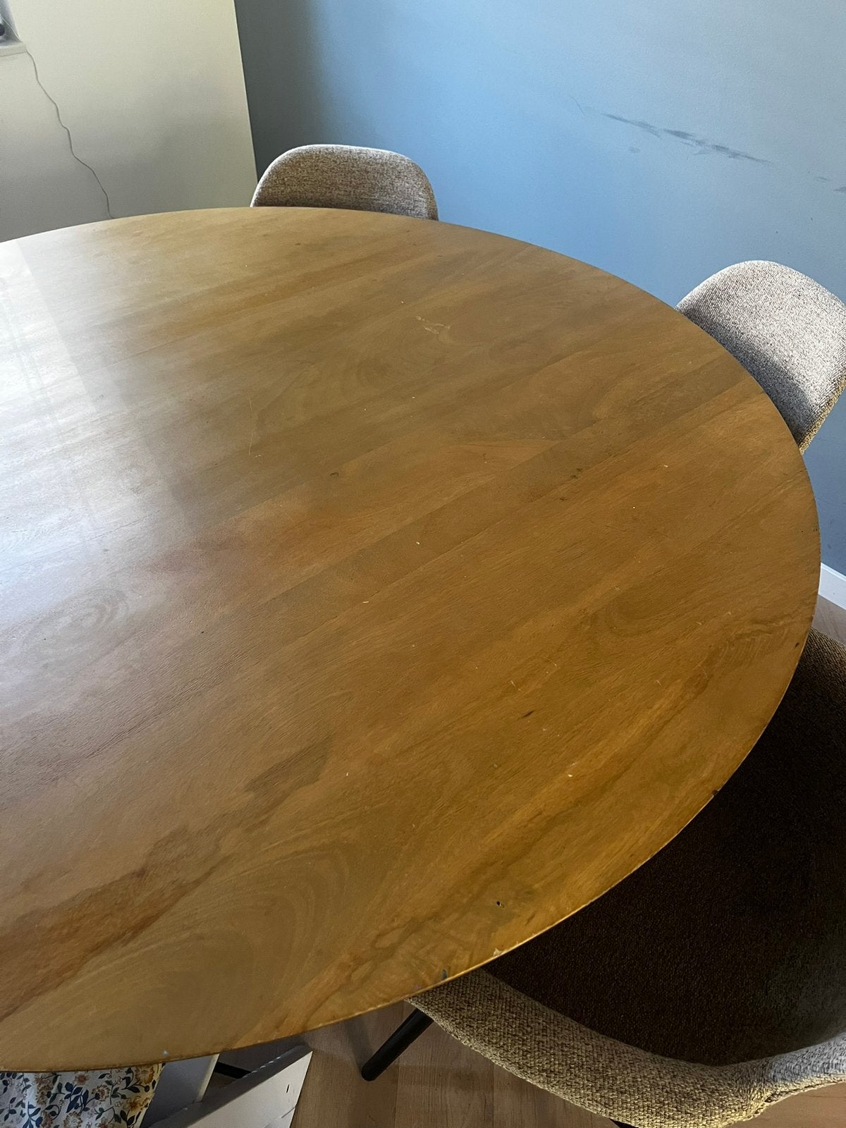 Ronde eettafel 140cm, Ophalen, Gebruikt, 100 tot 150 cm, Rond