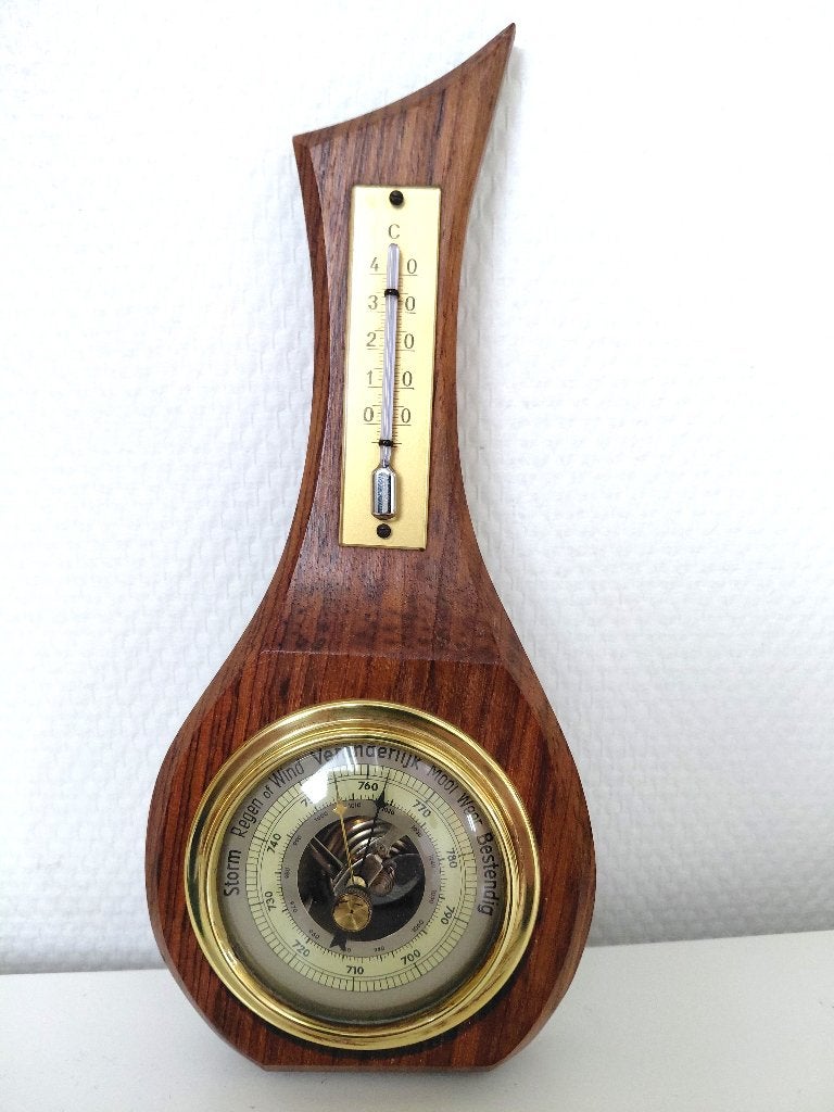 Barometer weerstation vintage, Audio, Tv en Foto, Ophalen of Verzenden, Gebruikt, Weerstation