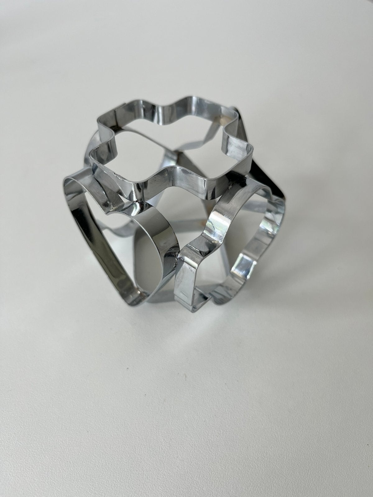 Metalen uitstekers set voor koekjes of decoratie, Overige typen, Zilver, Ophalen of Verzenden, Zo goed als nieuw