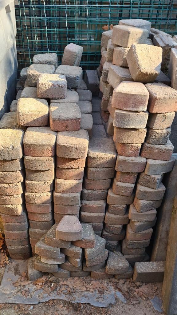 Stenen terras coppelstones GRATIS, Tuin en Terras, Ophalen, Gebruikt, Beton, Klinkers