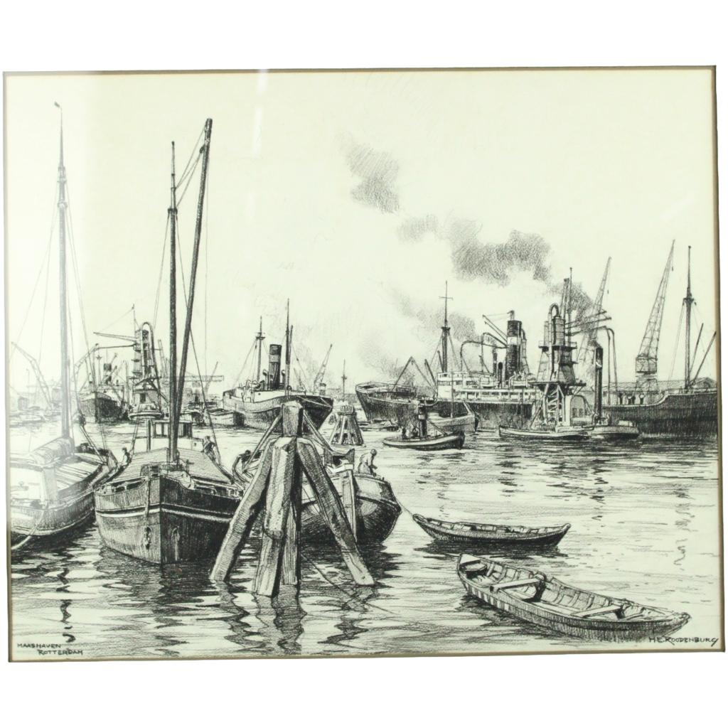 Ets Rotterdam Maas haven – ca. 1930–1960, Ophalen of Verzenden