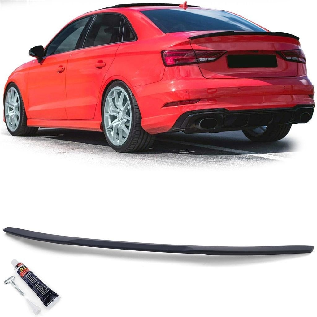 Spoiler Mat Zwart Voor Audi A3 S3 RS3 8V Limousine Sedan, Verzenden, Automotive Parts, A.parts@hotmail.nl, Trasmolenlaan 12 3447 GZ Woerden