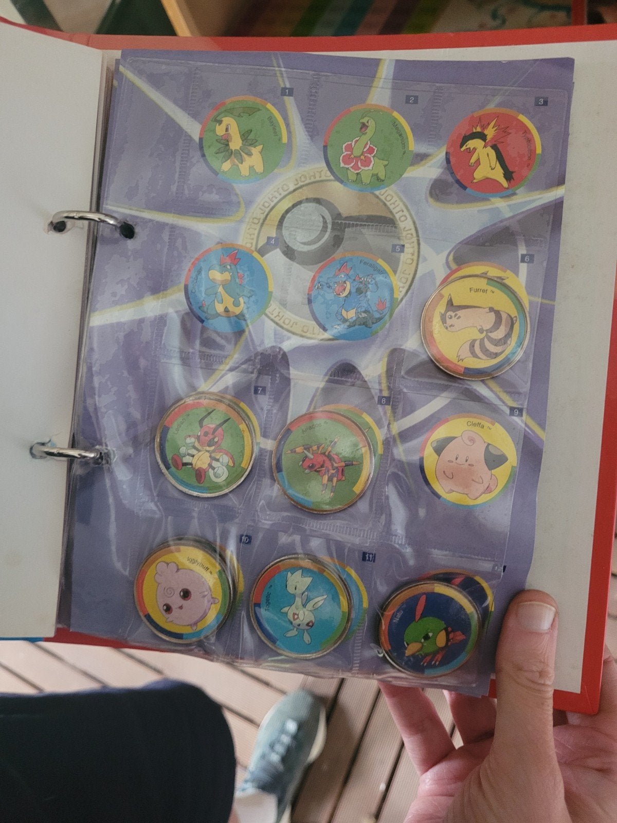 Pokémon Muntenmap met Johto munten - Zeldzaam!, Ophalen of Verzenden, Gebruikt, Overige typen