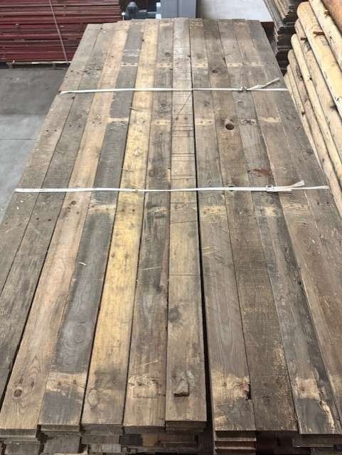 Gesorteerd sloophout 9,5 x 2 cm kopmaat planken oud hout, Tuin en Terras, Palen, Balken en Planken, Ophalen of Verzenden, Gebruikt