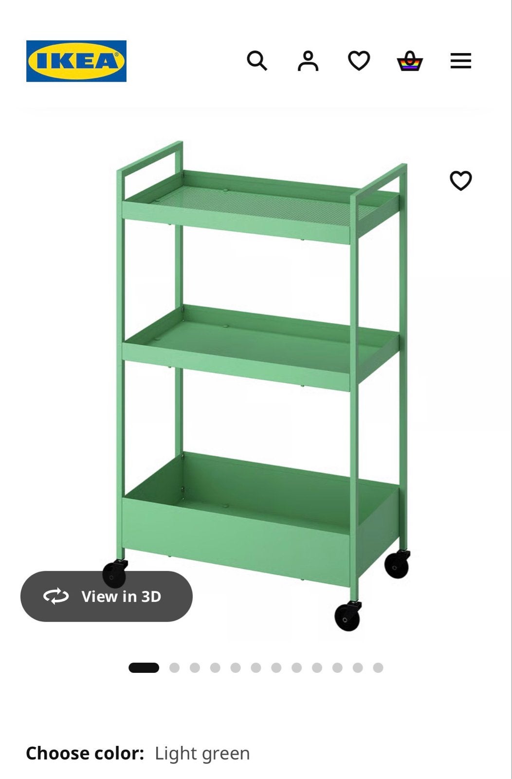 Nieuw in doos: IKEA Nissafors roltafel groen, Ophalen of Verzenden, Nieuw