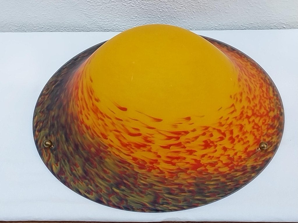 Vianne Art Deco glaspasta lampenkap gesigneerd 35 cm, Ophalen of Verzenden