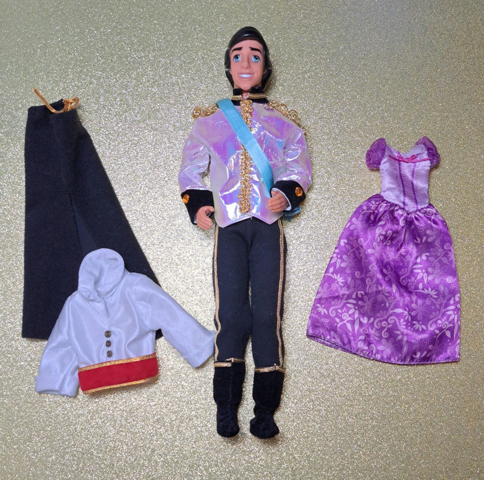 Vintage Mattel Disney Ariel Prins Eric pop met extra's, Ophalen of Verzenden, Zo goed als nieuw, Barbie