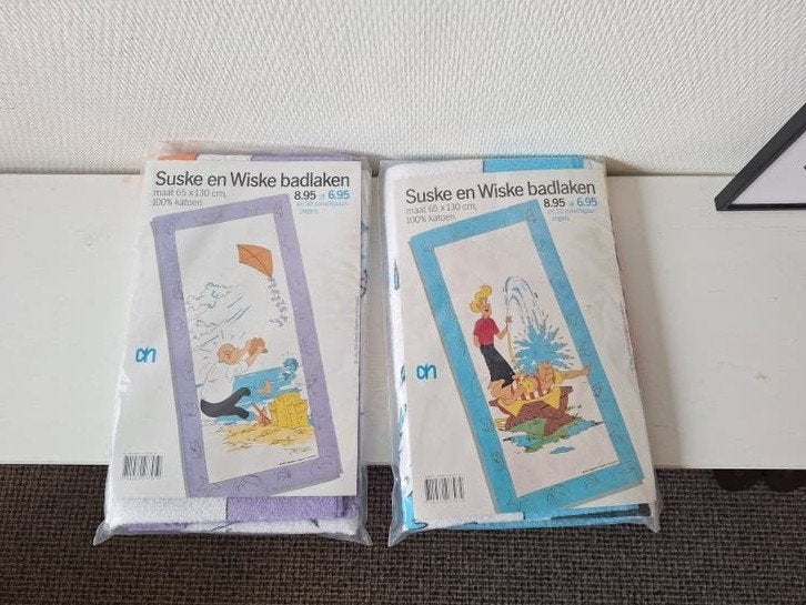 Nieuwe Suske en Wiske badlakens (2 stuks), Ophalen of Verzenden, Nieuw, Meerkleurig, Badlaken
