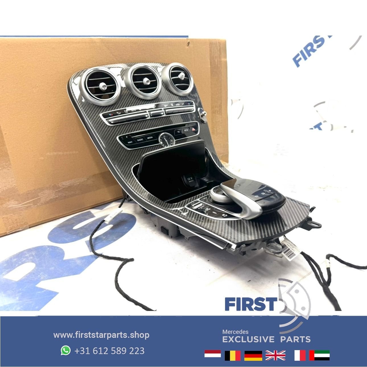 W205 W253 C63 GLC63 AMG CARBON MIDDENCONSOLE C63s GLC63s ori, Gebruikt, -, Ophalen of Verzenden, -