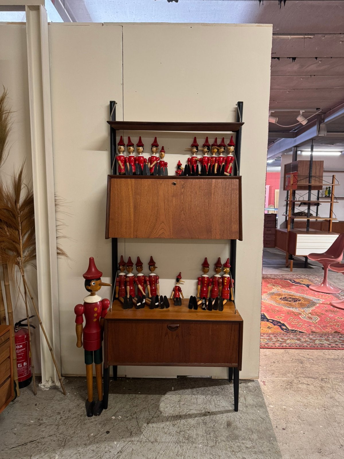 Louis van Teeffelen voor WeBe vintage modulair wandsysteem, Gebruikt, 200 cm of meer, Teakhout, Ophalen of Verzenden
