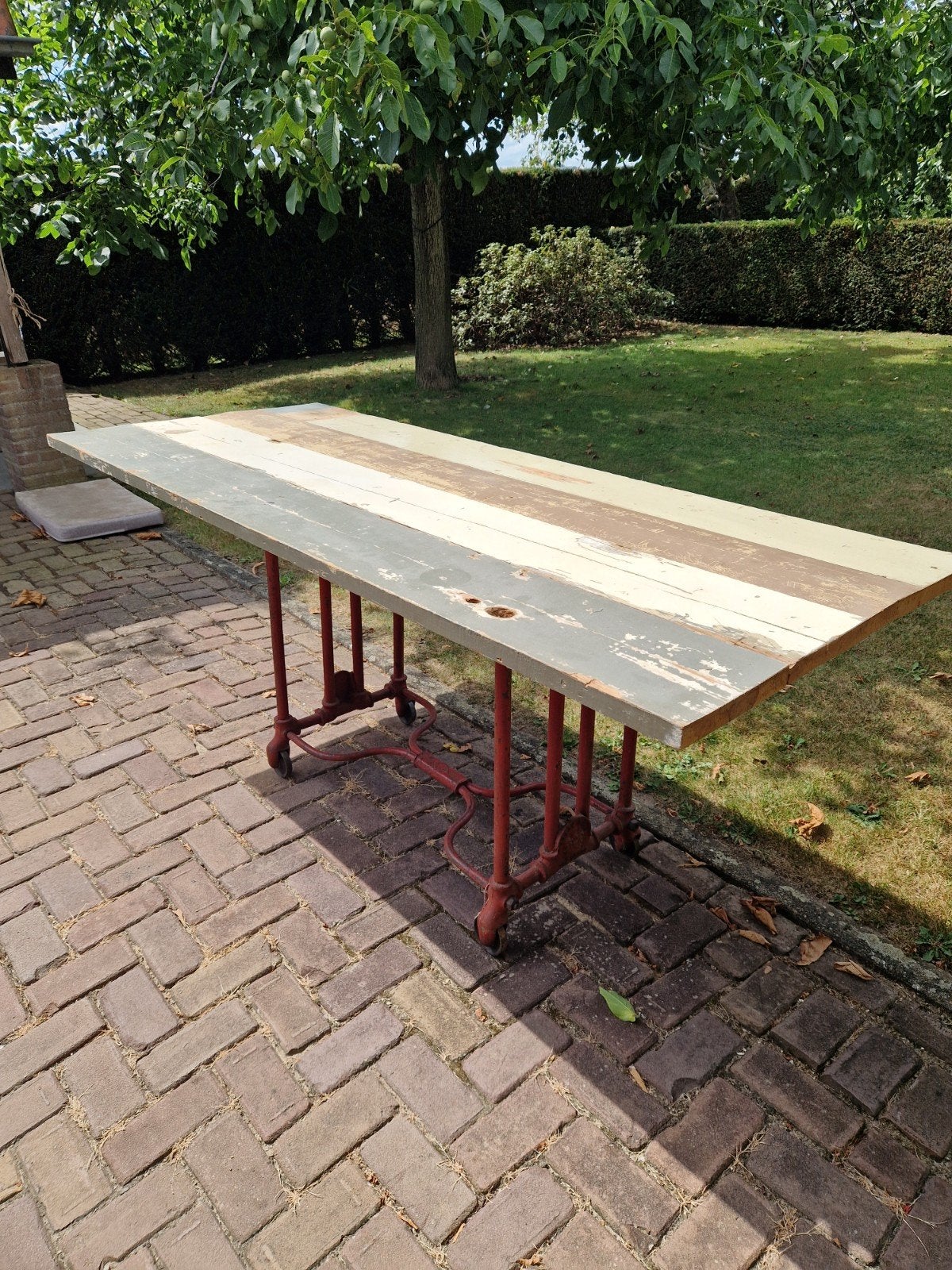 Industriële tafel/bureau - 200x82x84 cm, Ophalen of Verzenden