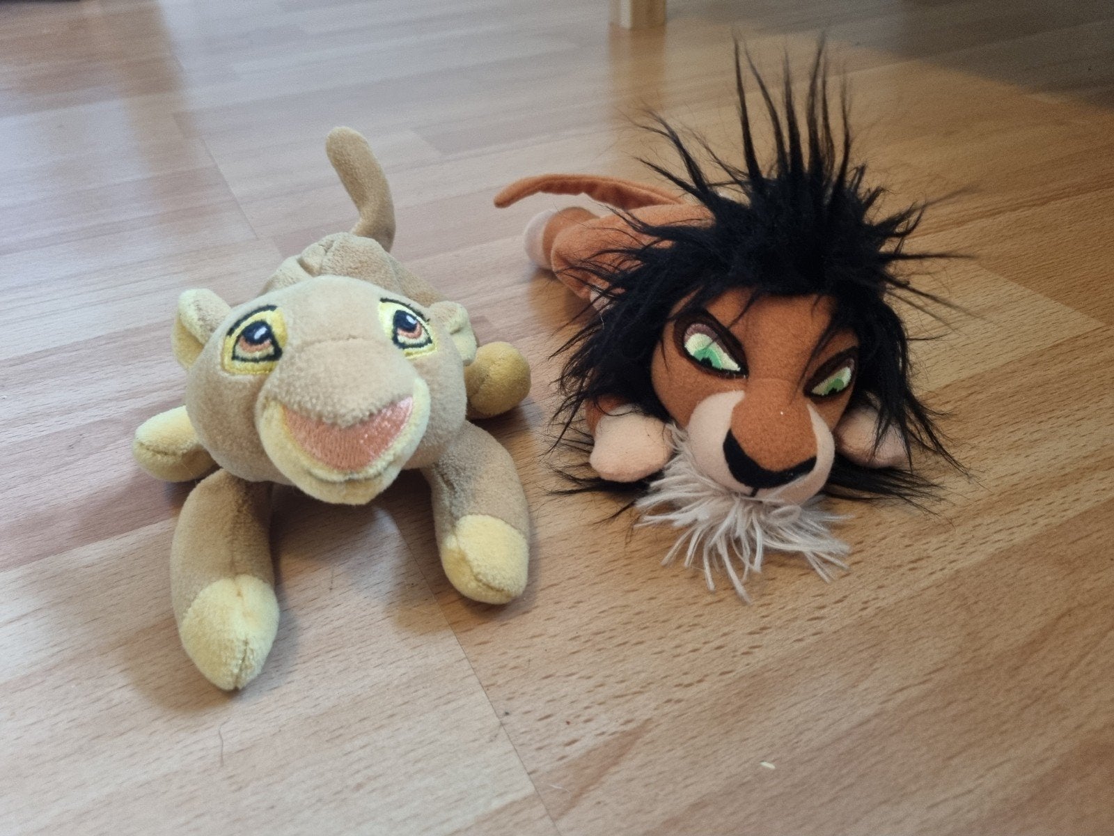 Vintage Disney Lion King Knuffels - Mini Simba en Scar, Ophalen of Verzenden