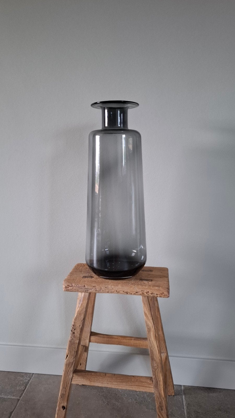 Hoge vaas, zwart, 50 cm hoog, Ophalen, Zo goed als nieuw, Zwart, 50 cm