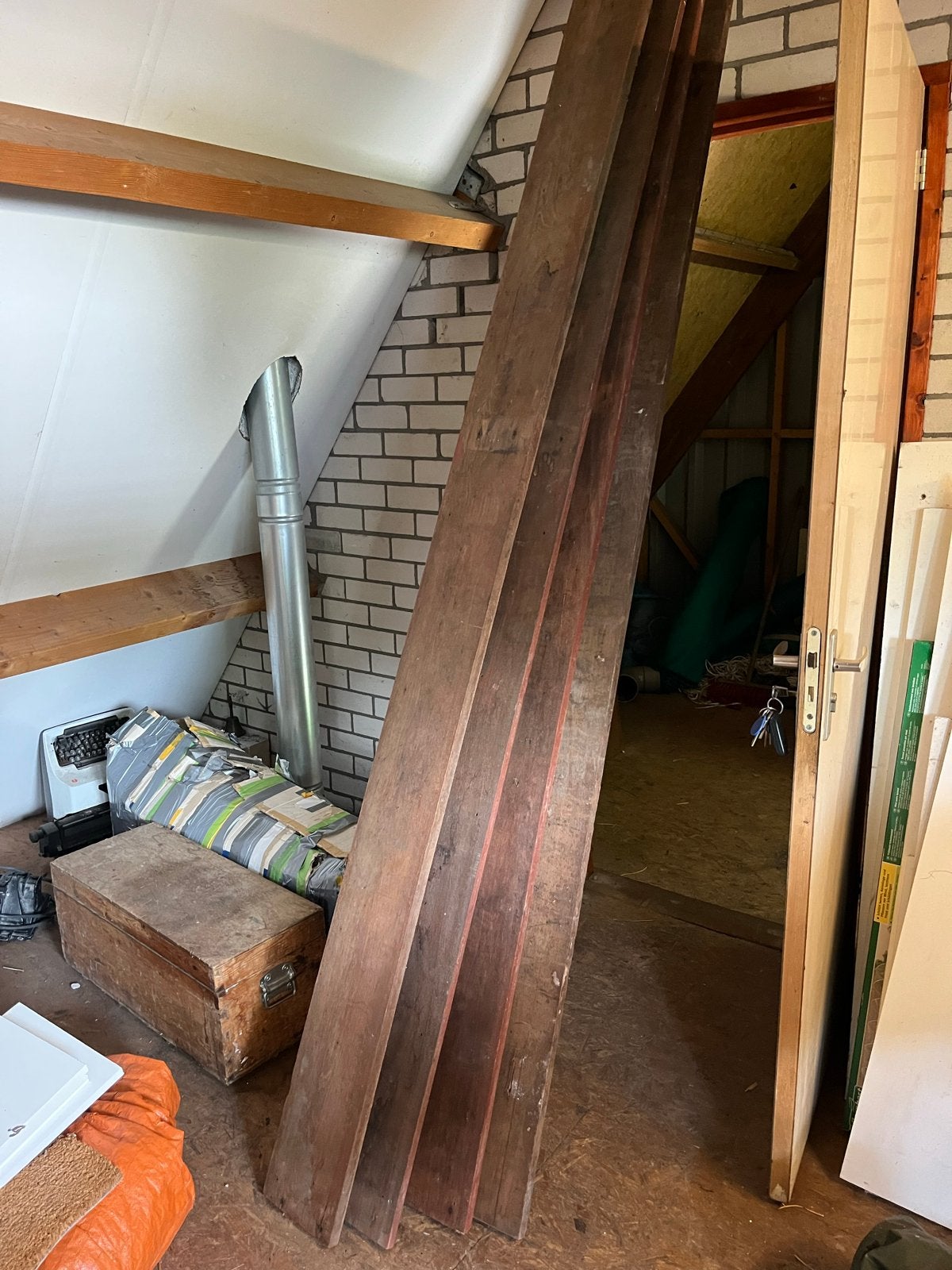 Zware hardhouten planken 19x2,5 cm 310 cm lang 5 stuks, Doe-het-zelf en Verbouw, Hout en Planken, Gebruikt, 25 tot 50 mm, Ophalen of Verzenden
