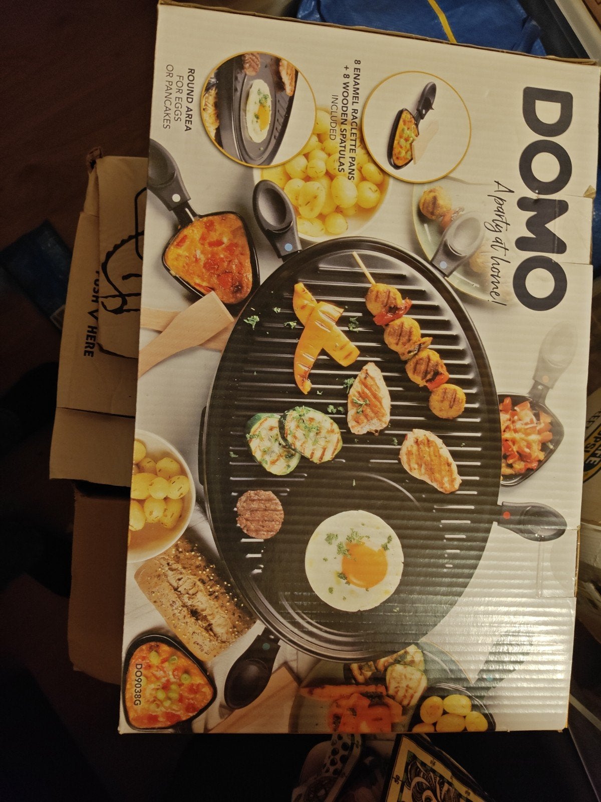 Domo Gourmet Raclette Grill - Nieuw in doos, Ophalen of Verzenden, Nieuw, 8 personen of meer