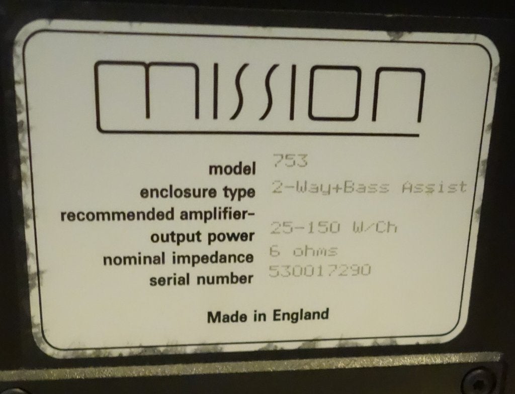 Mission 735 luidspreker set, Ophalen, Zo goed als nieuw, 60 tot 120 watt, Mission