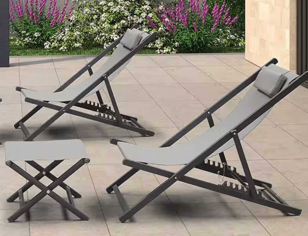 PURPLE LEAF Outdoor Beach Chairs (Set of 2) - NEW in box €60, Ophalen, Nieuw