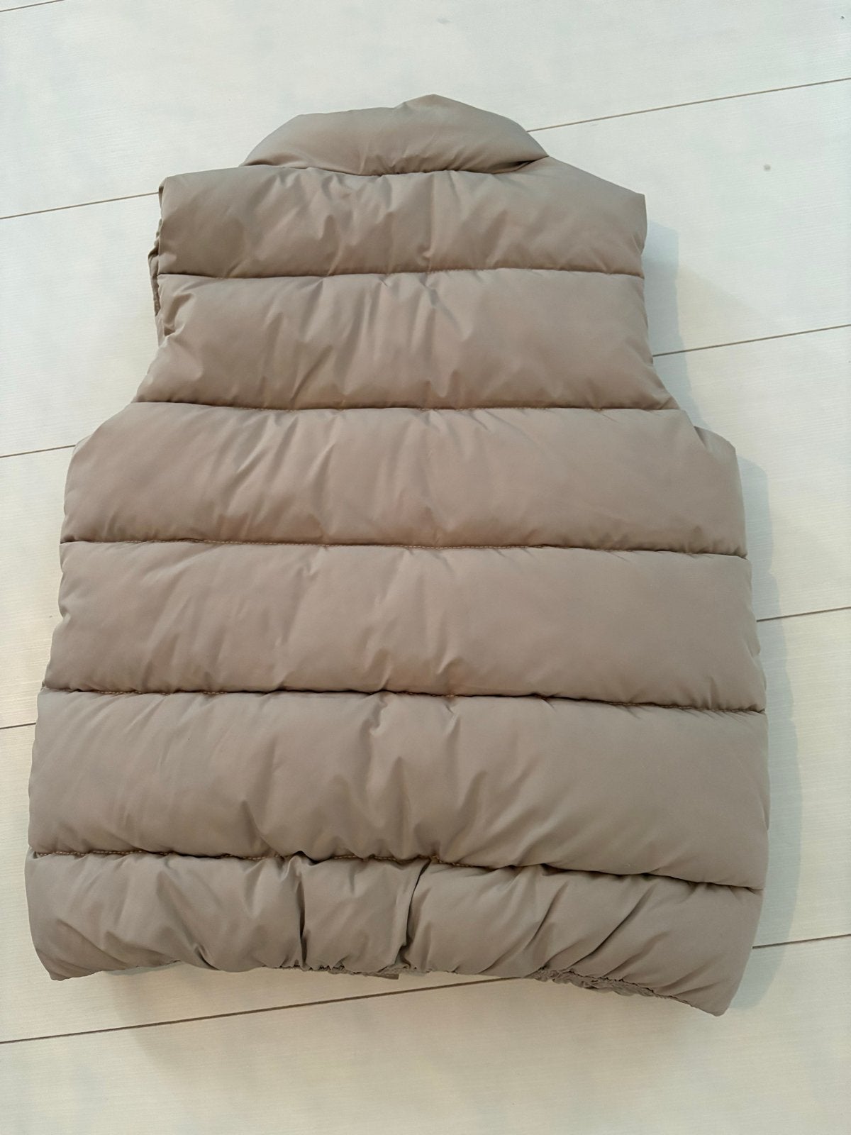 Mooie beige bodywarmer, maat 146/152, Ophalen of Verzenden, Zo goed als nieuw, Jongen of Meisje, Jas