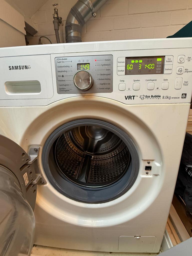 Samsung Eco Bubble Wasmachine (WF0806Z8E) 8kg, Ophalen, 1200 tot 1600 toeren, Gebruikt, 8 tot 10 kg