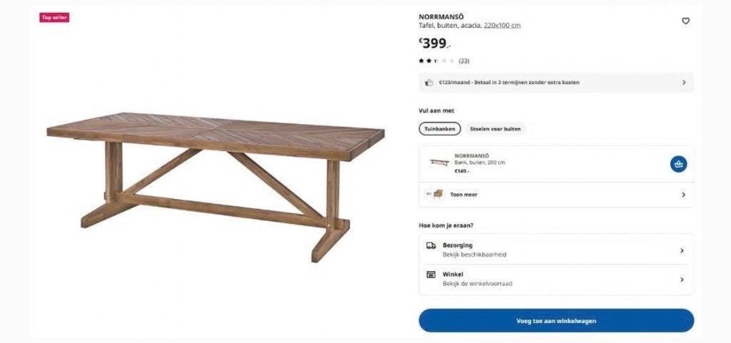 Tuintafel Ikea, NIEUW IN DOOS!