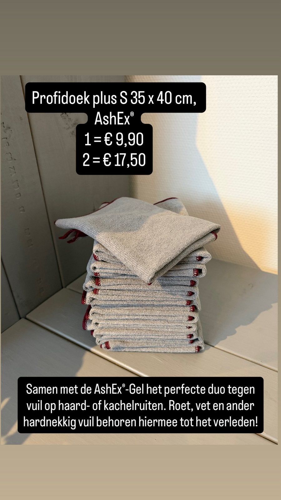 Nieuwe Jemako Profidoek plus S 35 x 40 cm AshEx, Huis en Inrichting, Schoonmaakartikelen, Ophalen of Verzenden, Overige typen