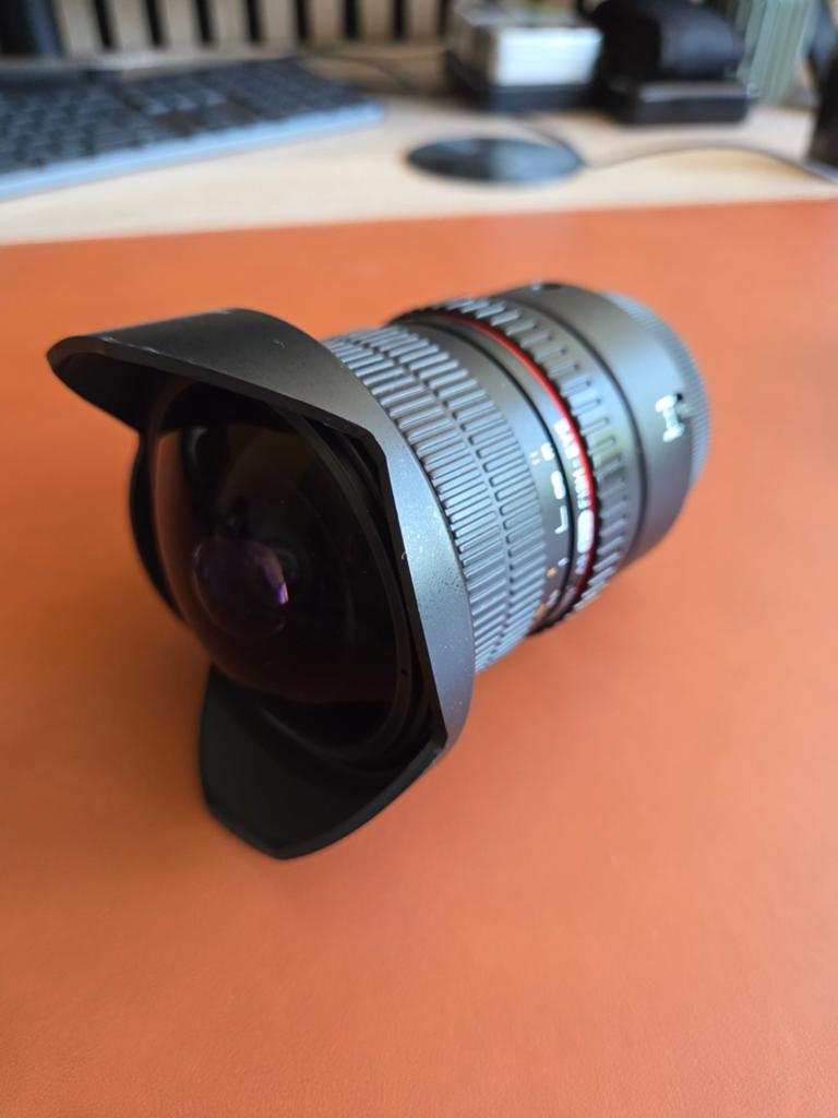 Samyang 12mm f/2.8 Fisheye Canon EF + Viltrox EF-NEX IV, Audio, Tv en Foto, Fotografie | Lenzen en Objectieven, Ophalen of Verzenden
