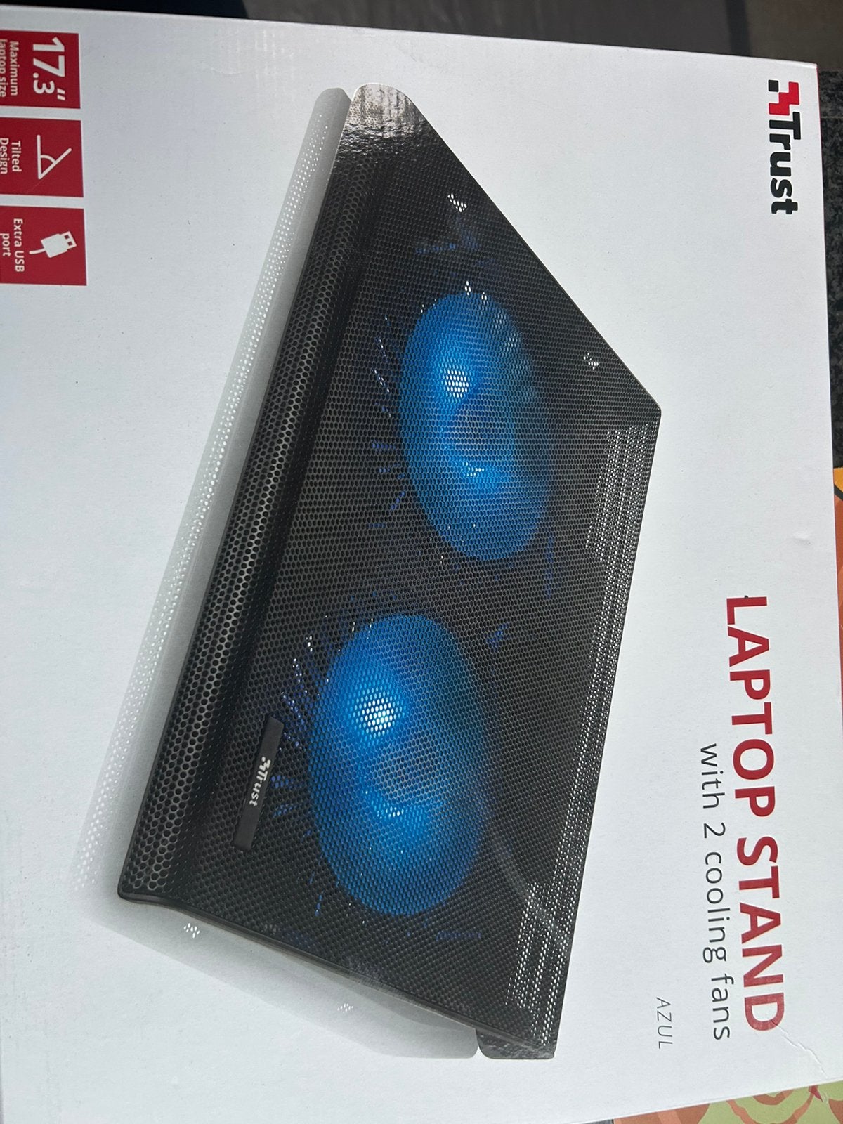 Azul Laptop Cooling Stand - Laptopkoeler – 2 ventilatoren –, Computers en Software, Ophalen, Luchtkoeling