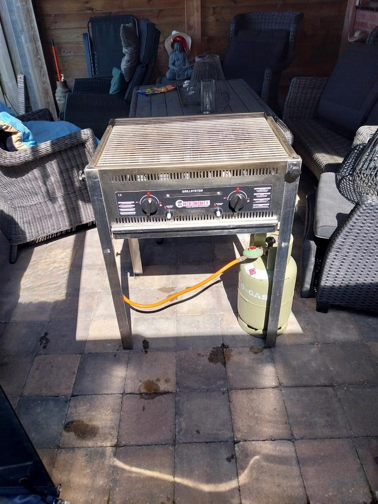 Roestvrijstalen gasbarbecue met 3 branders, Ophalen, Gebruikt, Grillsystem