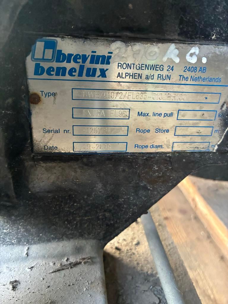 2x Hydraulische lier Brevini Sennebogen - Gebruikt, Doe-het-zelf en Verbouw, Lieren en Takels, Ophalen, Gebruikt