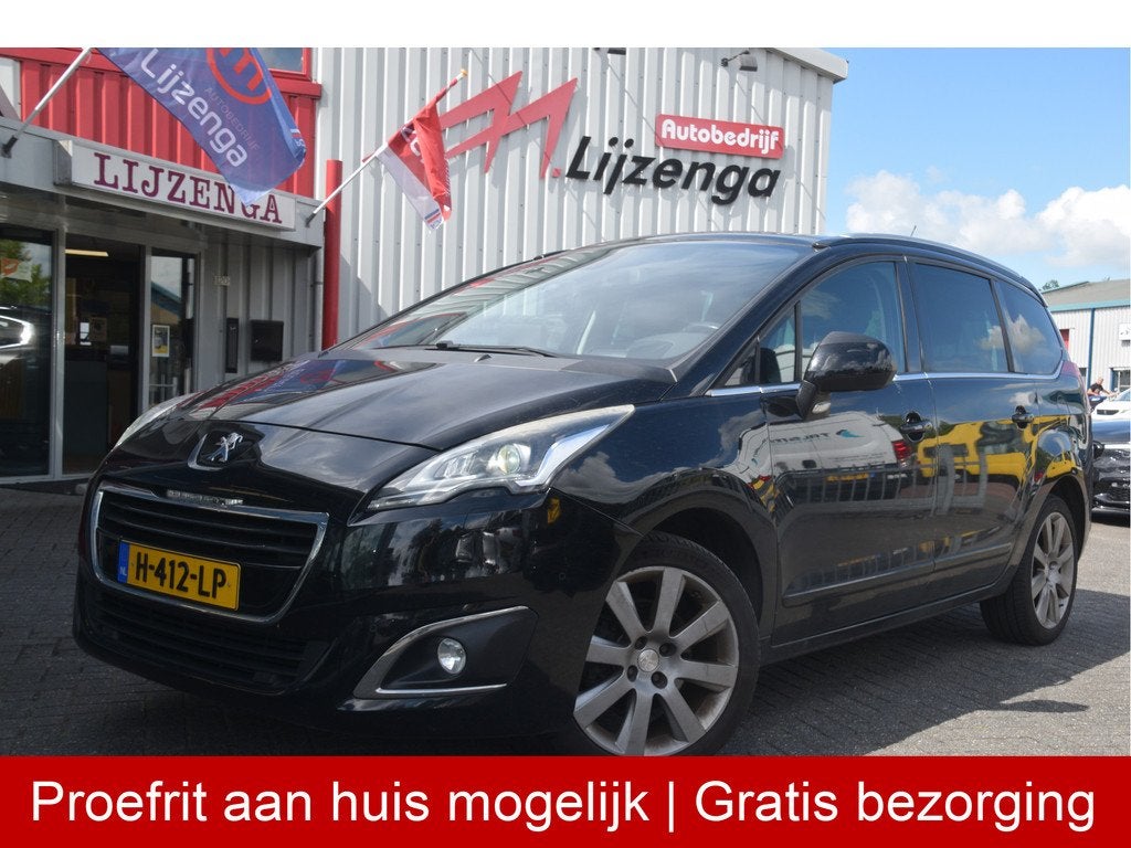 Peugeot 5008 1.6 THP Allure 7p. Navi | Leer | Trekhaak | Cam, Auto's, Peugeot, Bedrijf, Te koop, ABS, Achteruitrijcamera, Airbags