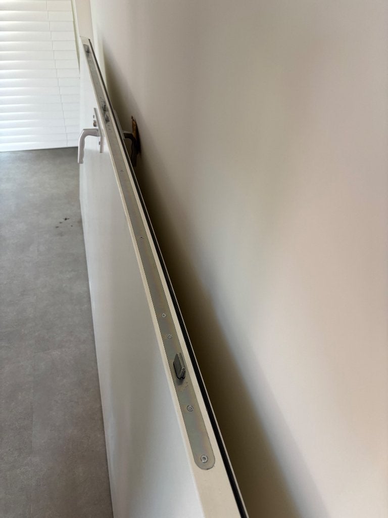 Buitendeur met kozijn – zo goed als nieuw L, Ophalen, 80 tot 100 cm, 200 tot 215 cm, Hout
