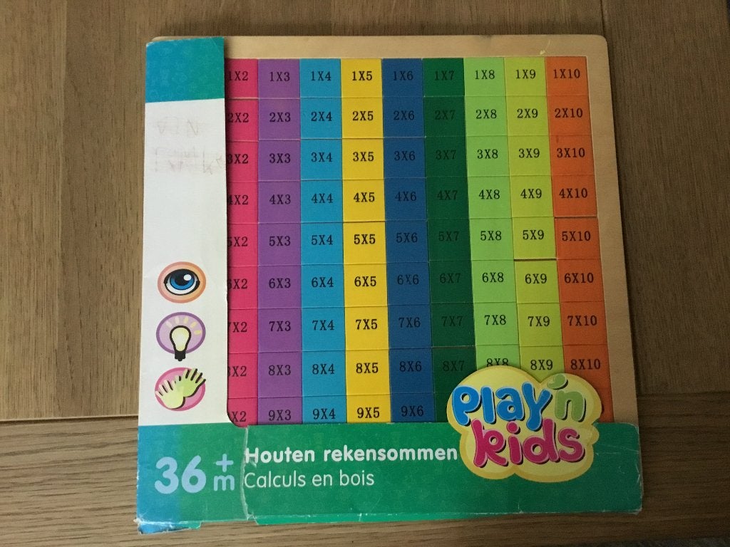 Houten rekensommen, tafeltjes leren, Ophalen of Verzenden, Zo goed als nieuw, Rekenen