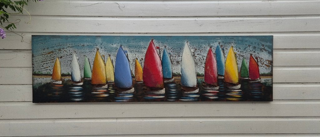 Metalen 3D Schilderij De Regatta Zeilrace, Ophalen