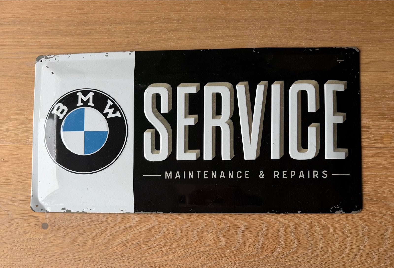 BMW Service emaille bord - Vintage look, Ophalen of Verzenden, Gebruikt, Auto's