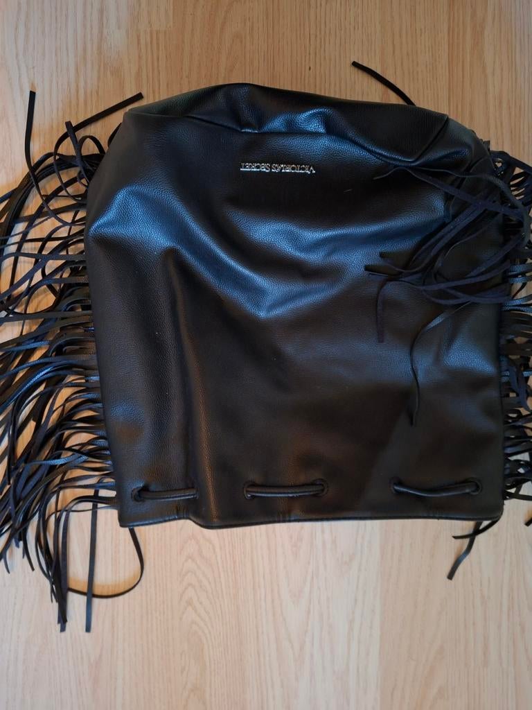 Victoria's Secret Zwarte Fringe Schoudertas, Ophalen of Verzenden