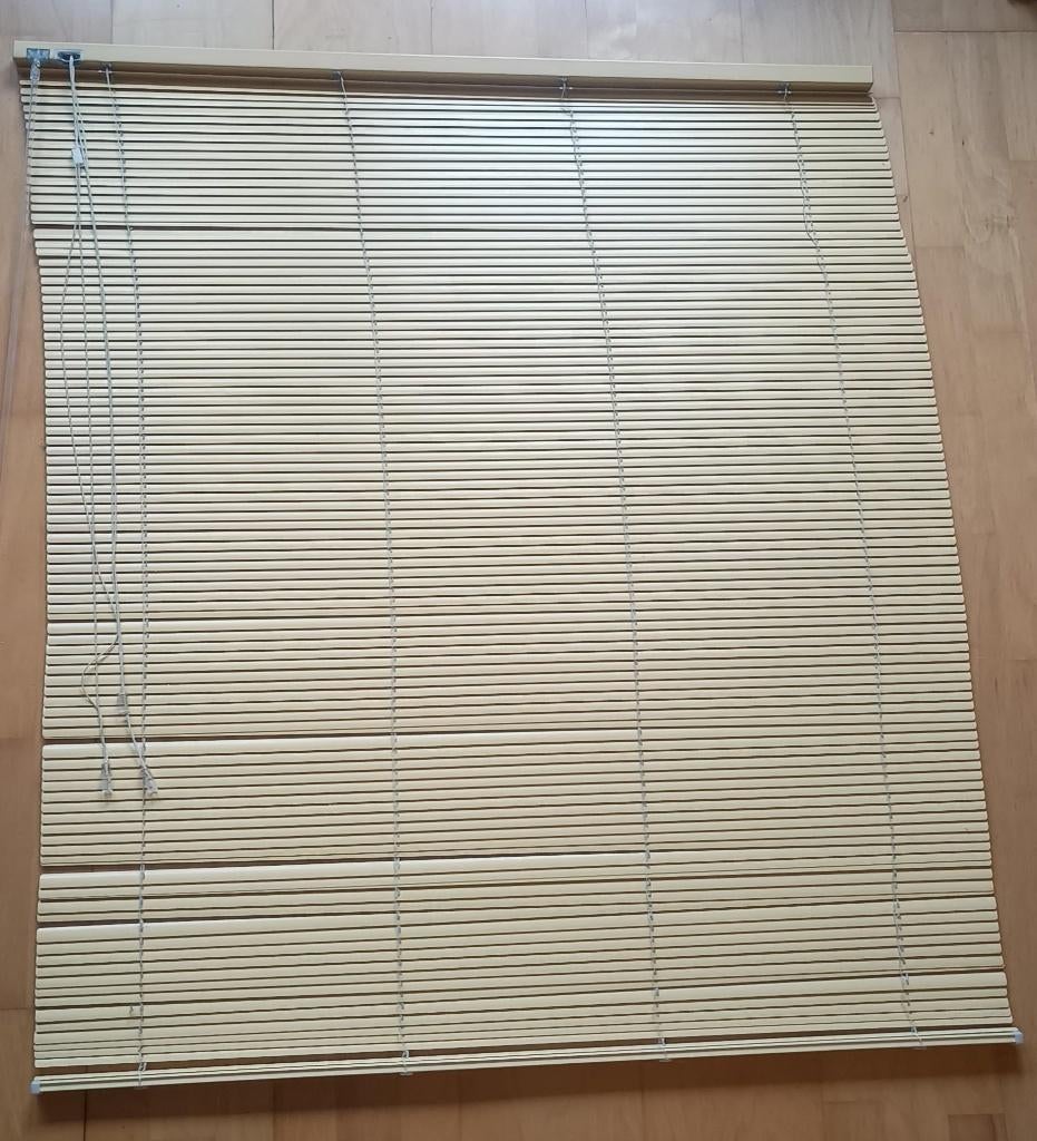 Geel/beige Jaloezieën, Huis en Inrichting, Ophalen, Crème, Gebruikt, 100 tot 150 cm