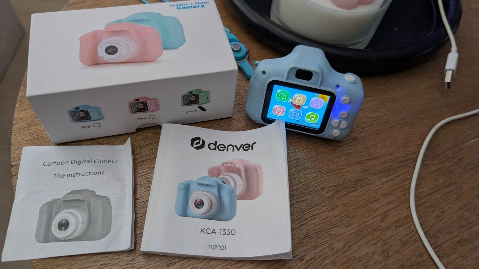 Denver Kinder Digitale Camera KCA-1330 Blauw, Ophalen of Verzenden, Zo goed als nieuw, Kindercamera, Overige Merken