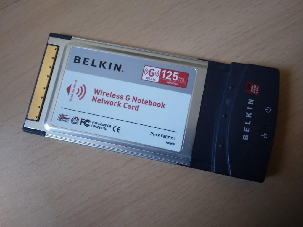 Belkin Wireless G Laptop Netwerk Kaart, Ophalen, Zo goed als nieuw, Extern, Belkin