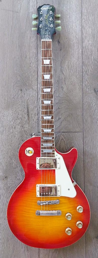 Epiphone les Paul standard 1960 V3, Ophalen of Verzenden, Zo goed als nieuw, Solid body, Epiphone