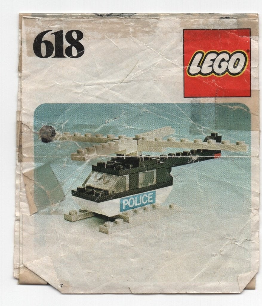lego 618-1 lego city, classic city politiehelikopter (1977), Gebruikt, Lego, Inclusief instructies, Ophalen of Verzenden