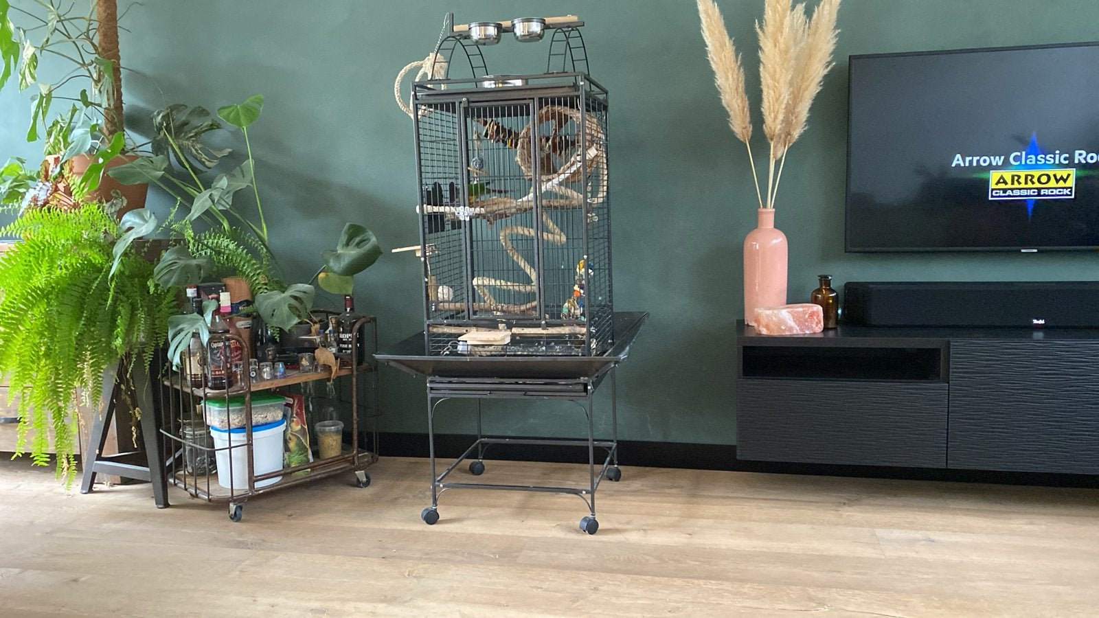 Vogelkooi, Dieren en Toebehoren, Ophalen, Gebruikt, Metaal, Vogelkooi