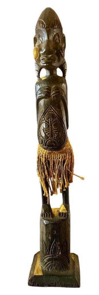 Set van 2 Vintage Papua Abelam Beelden 52cm - Tribal Houten, Hout, Bruin, 52 cm, Papoea-Nieuw-Guinea