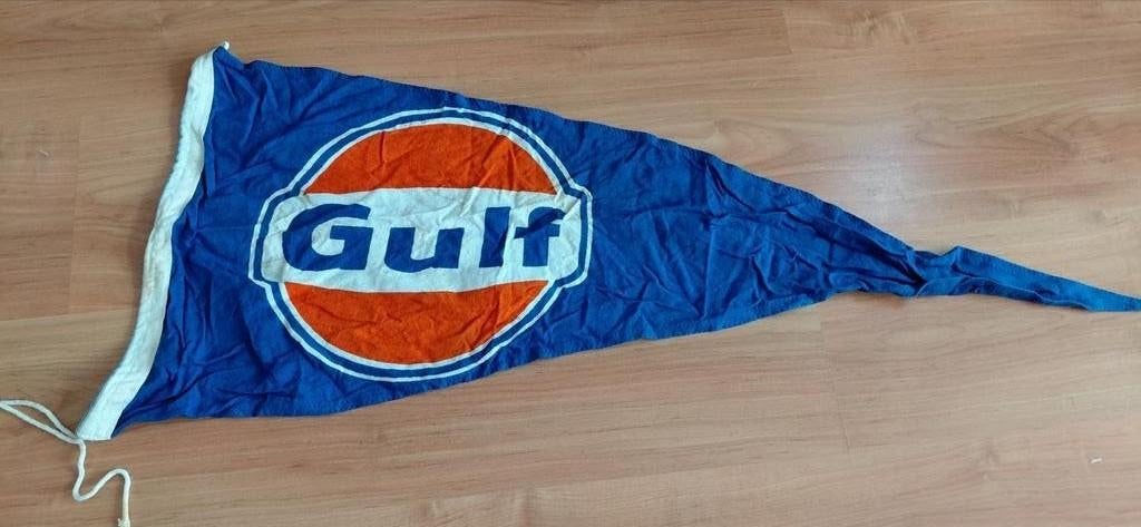 GULF wimpel 40 x90 cm (katoen), Ophalen of Verzenden